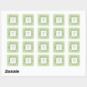 Elegant groen aangepaste verjaardagsfeest Stickers (Vel)
