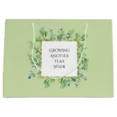 Elegant groen aangepaste verjaardagsfeestje groot cadeauzakje (Voorkant)