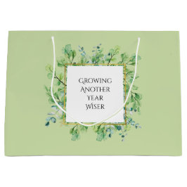 Elegant groen aangepaste verjaardagsfeestje groot cadeauzakje