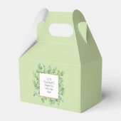 Elegant groen aangepaste verjaardagsfeestje gunstb bedankdoosjes (Achterkant)
