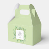 Elegant groen aangepaste verjaardagsfeestje gunstb bedankdoosjes (Voorkant Zijde)