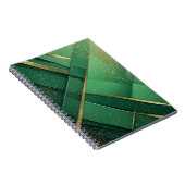 💚 Elegant Groen Abstract Glitter Modern Design 💚 Notitieboek (Rechterzijde)