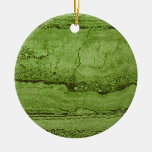 Elegant groen abstract Graniet stenen marmer Keramisch Ornament (Voorkant)