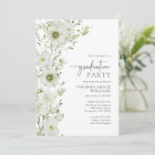 Elegant groen afstudeerfeest kaart (Staand voorkant)