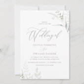 Elegant groen alle seizoenen bruiloft kaart (Voorkant)