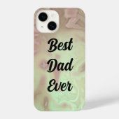 Elegant groen beste papa ooit iPhone hoesje (Achterkant)