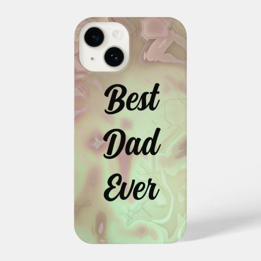 Elegant groen beste papa ooit iPhone hoesje (Achterkant)