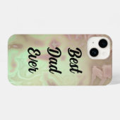 Elegant groen beste papa ooit iPhone hoesje (Achterkant horizontaal)
