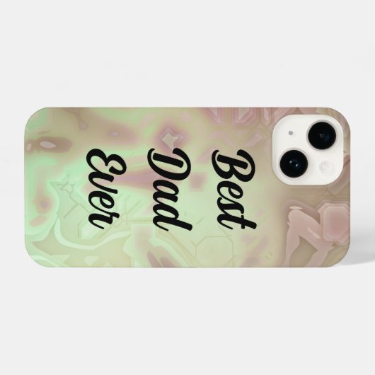 Elegant groen beste papa ooit iPhone hoesje (Achterkant horizontaal)