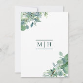 Elegant groen Bewaar de datum Kaart (Achterkant)