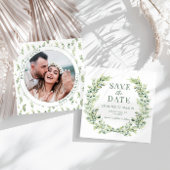 Elegant groen Bewaar de uitnodiging voor de datumf