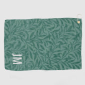 Elegant groen  blad design golfhanddoek (Horizontaal)