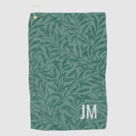 Elegant groen  blad design golfhanddoek