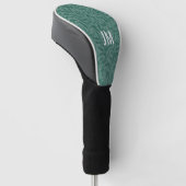 Elegant groen  blad design golfheadcover (Schuin)
