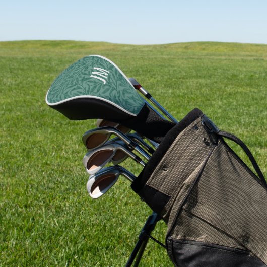 Elegant groen blad design golfheadcover (Insitu)