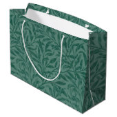 Elegant groen  blad design groot cadeauzakje (Achterkant Gekanteld)