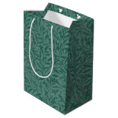 Elegant groen  blad design medium cadeauzakje (Achterkant Gekanteld)