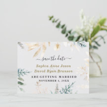 Elegant groen blad goud bruiloft calligrafie
