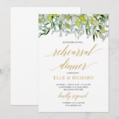 Elegant groen blad laat gouden repetitie achter kaart (Voorkant / Achterkant)