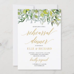 Elegant groen blad laat gouden repetitie achter kaart