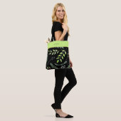 Elegant groen blad patroon klasse trendy tote bag (Op model)