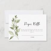 Elegant groen bladeren luier rafel Kaart (Voorkant)