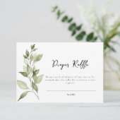 Elegant groen bladeren luier rafel Kaart (Staand voorkant)