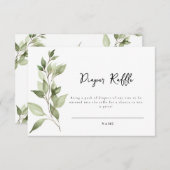 Elegant groen bladeren luier rafel Kaart (Voorkant / Achterkant)