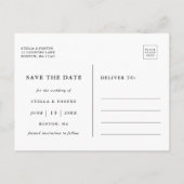 Elegant Groen Bladgroen Bruiloft Save the Date Aankondigingskaart (Achterkant)