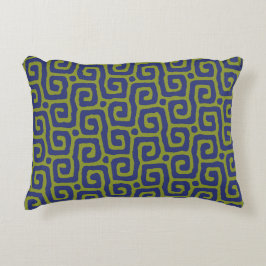 Elegant groen &blauw abstract patroon accent kussen