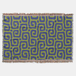 Elegant groen &blauw abstract patroon deken