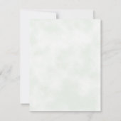 Elegant groen blauw bloemenbruiloft details Kaart (Achterkant)