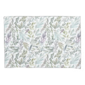 Elegant Groen Blauw Botanische Waterverf Twin Kussensloop (Voorkant)