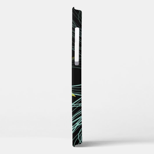 Elegant groen, blauw tulpenpatroon Case-Mate iPhone case (Achterkant / Links)