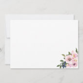 Elegant groen Bloemen Border Modern Notitiekaartje (Achterkant)