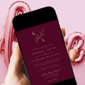 Elegant groen Bloemen bruiloft Logo Monogram Kaart