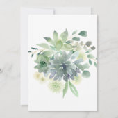 Elegant groen bloemen hij of zij geslacht onthulle kaart (Achterkant)