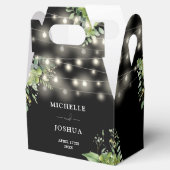 Elegant groen Bloemen String Lights bruiloft Bedankdoosjes (Geopend)