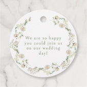 Elegant groen Bloemen Zomer bruiloft Dank u Bedankjes Labels (Achterkant)