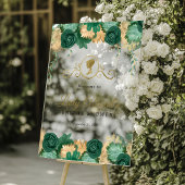 Elegant groen bloemig Victoriaans Vrijgezellenfees Acryl Bord