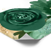 Elegant groen bloemig Victoriaans Vrijgezellenfees Poster (Hoek)