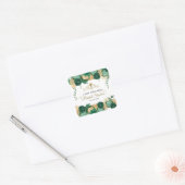 Elegant groen bloemig Victoriaans Vrijgezellenfees Vierkante Sticker (Envelop)