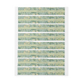 Elegant groen bloemmotief bruiloft retouradres (Vel)