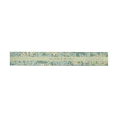 Elegant groen bloemmotief bruiloft retouradres (Individueel)