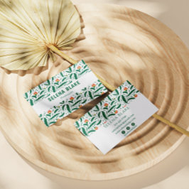 Elegant groen bloemontwerp | Chique en modern Visitekaartje