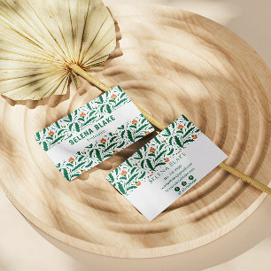 Elegant groen bloemontwerp   Chique en modern Visitekaartje