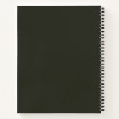 Elegant groen bloemwaterverfmonogram notitieboek (Achterkant)