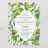 Elegant groen Boho land bruiloft Kaart (Voorkant / Achterkant)