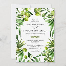 Elegant groen Boho land bruiloft Kaart