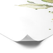 Elegant groen boho vrijgezellenfeest welkomstbord poster (Hoek)